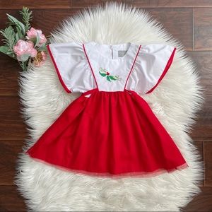 Eleonor Rose Girl Flutter Christmas Pinafore Dress